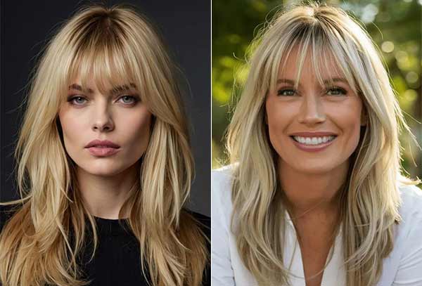 прическа с французкой челкой